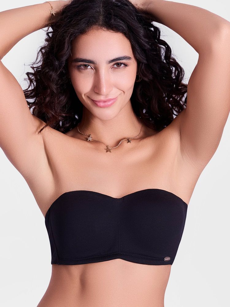 Enamor Black The Strapless Balconette T-Shirt Bra-picture-27