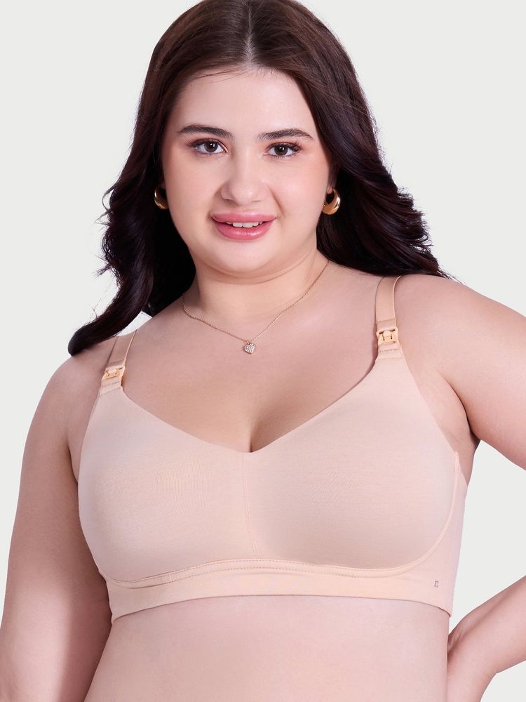 Enamor Nude Nursing T-Shirt Bra-image-1