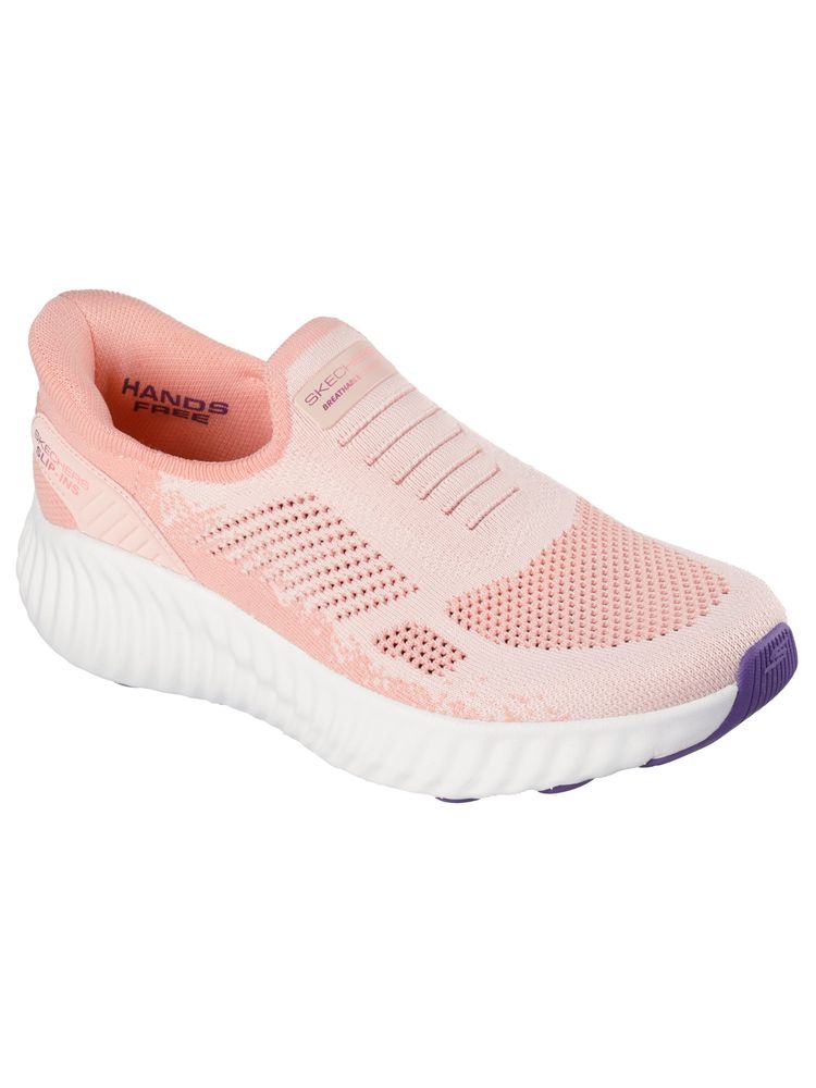 SKECHERS Pink Textile Sports Women Running Shoes-picture-19