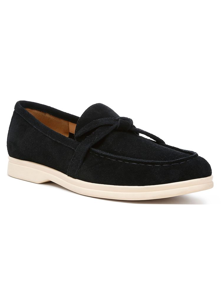 Rag & Co Black Suede Casual Women Loafers-image-37