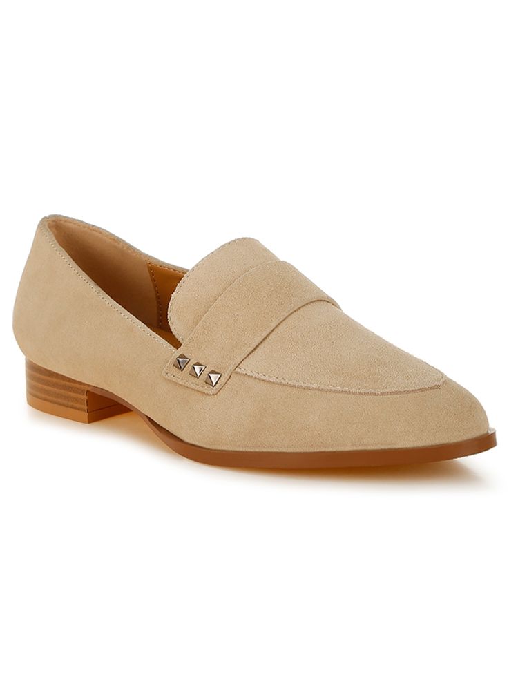 Rag & Co Beige Suede Casual Women Loafers-image-34