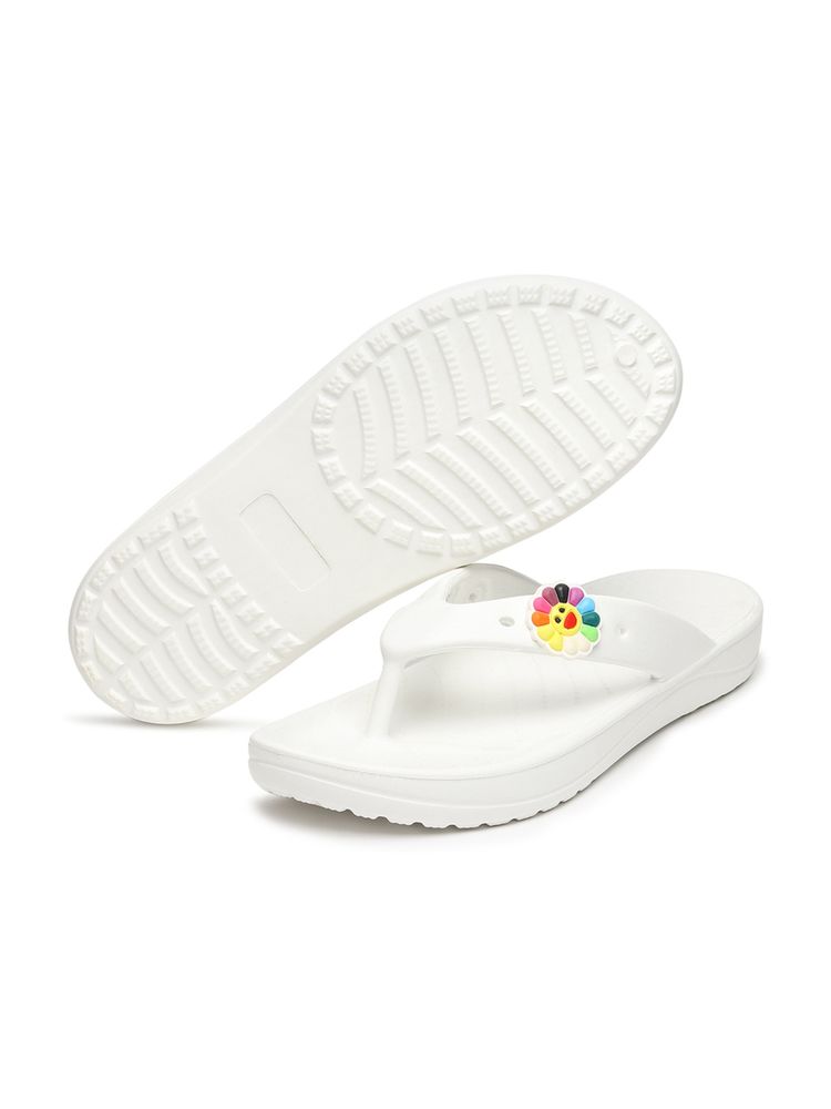 Yoho White EVA Casual Women Flipflops-image-26