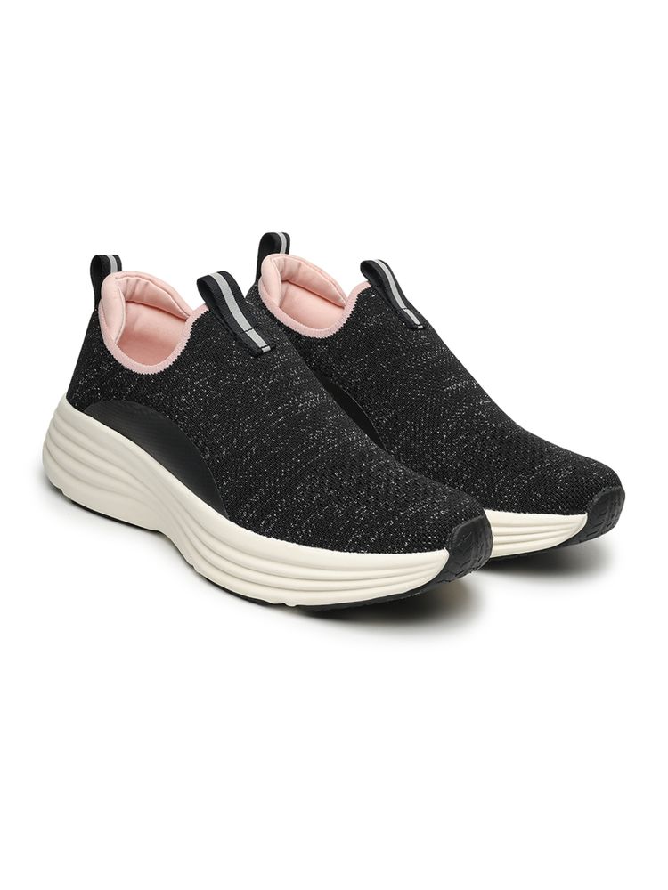 Yoho Black Knitted Casual Women Walking Shoes-picture-22