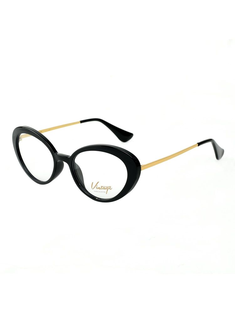 Vintage Women Cat Eye Regular Lens Black Frame (52)-image-29