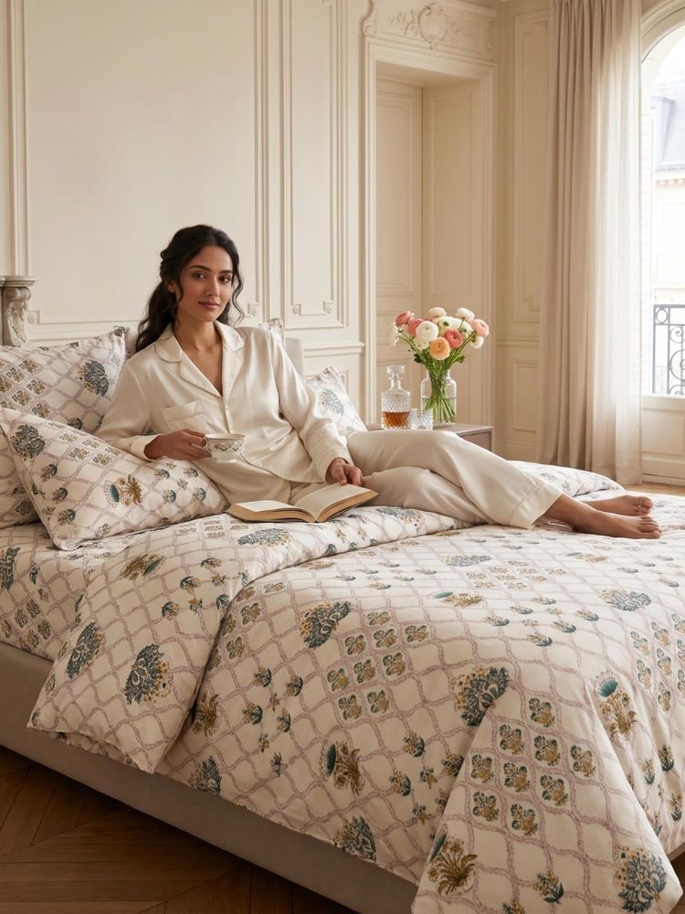 Haus & Kinder 100% Cotton 186 TC Flat Bedsheet with 2 Pillow Covers - Multi-Color-picture-9