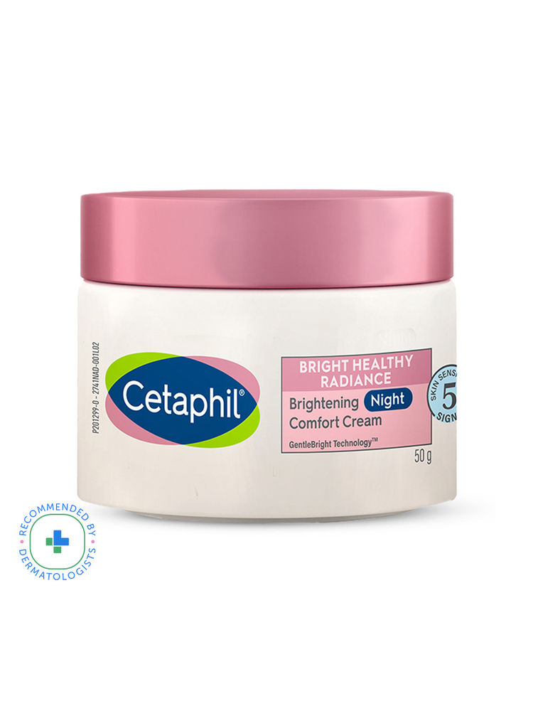 Cetaphil Brightening Night Protection Cream With Niacinamide Reduces Dark Spots- Dermatologist Tested