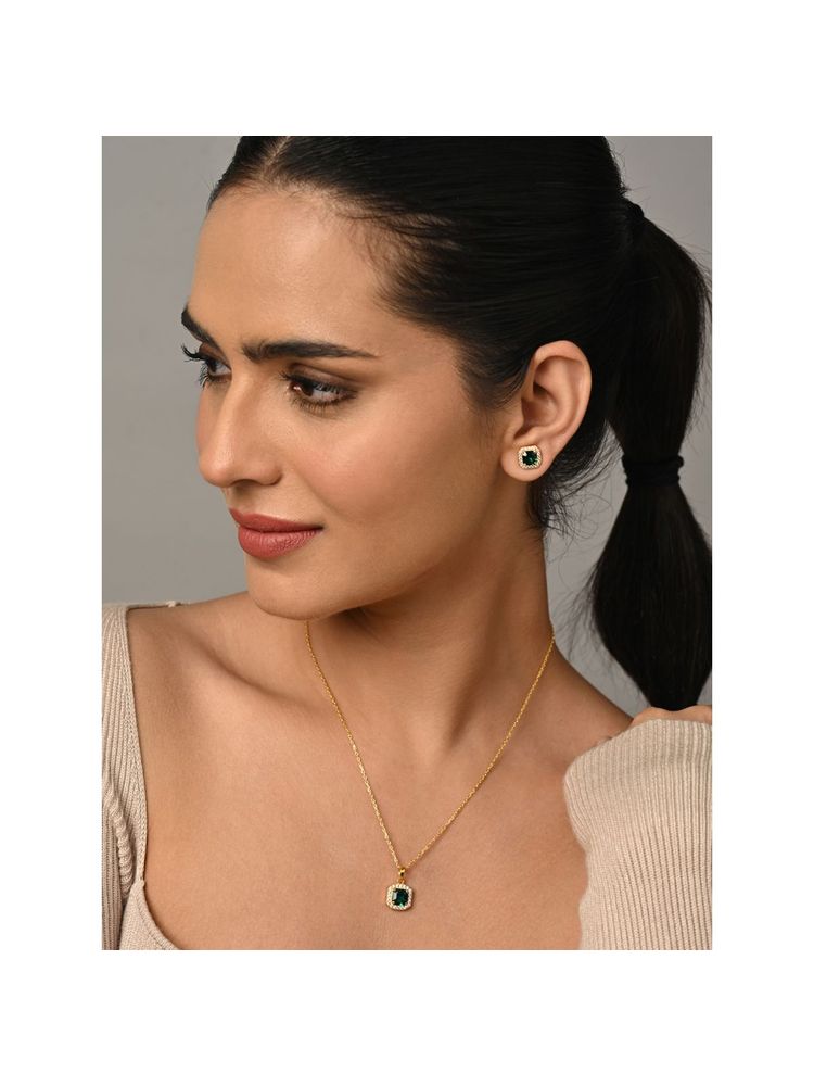CLARA 925 Silver Gold Plated Jewellery Set (Set of 2)-picture-13