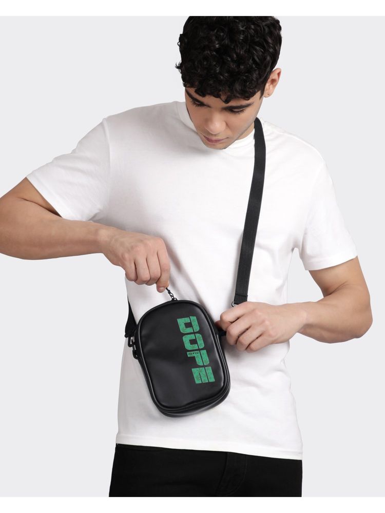 Bewakoof Unisex Black Dope Typography Sling Bag-picture-10