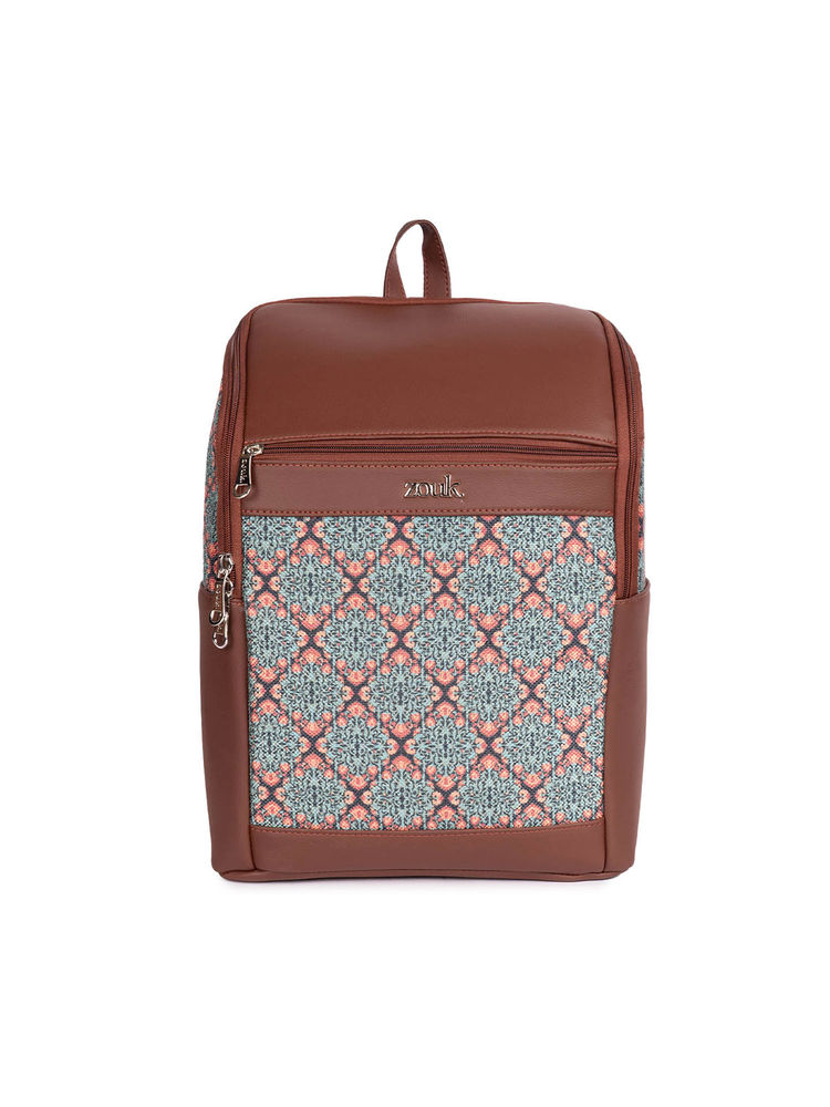 Zouk Amalia Unisex Vegan Leather Laptop Backpack - Kolkata Nouveau (L)-picture-24