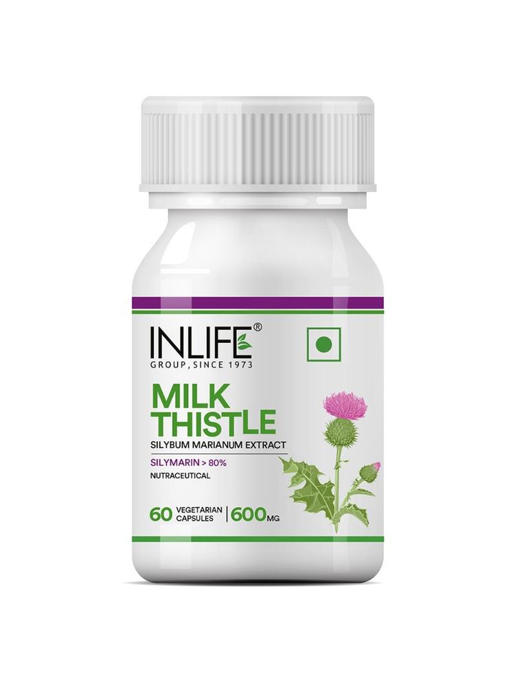 Inlife Milk Thistle 80% Silymarin Liver Cleanse Detox Support Capsules 600mg-picture-19