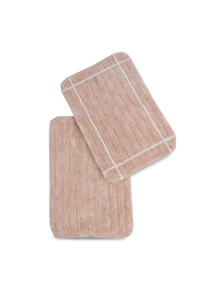 Sashaa World Pink Anti-Slip Microfiber Bathmats (Pack of 2)-picture-24