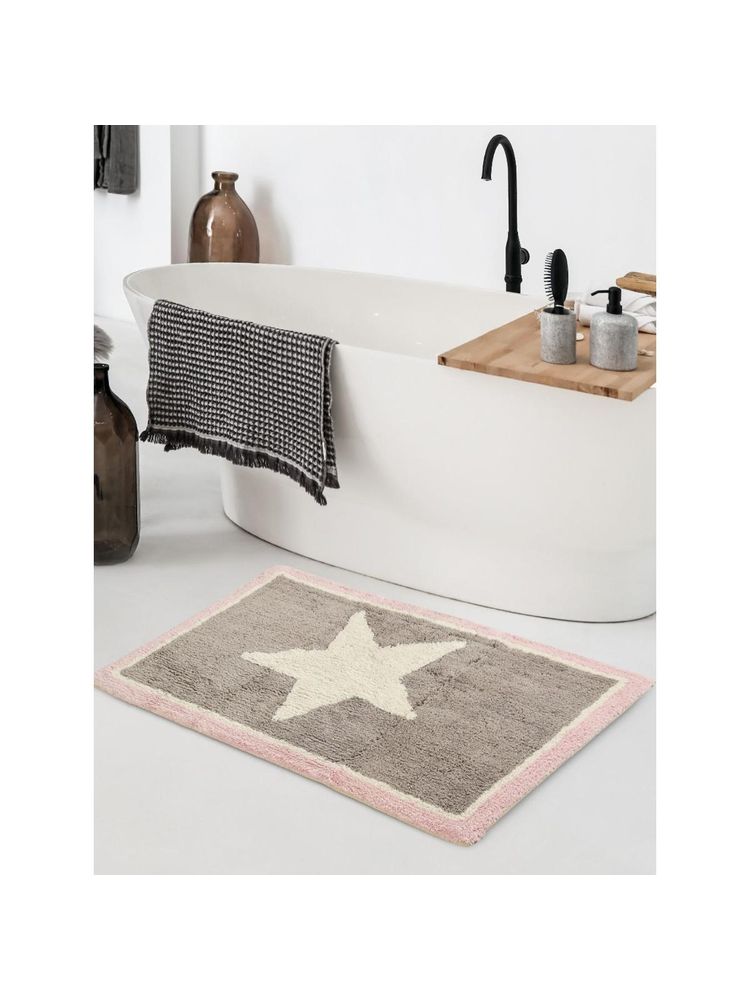 Sashaa World Pink Star Pattern Bathmats (Pack of 2)-picture-14