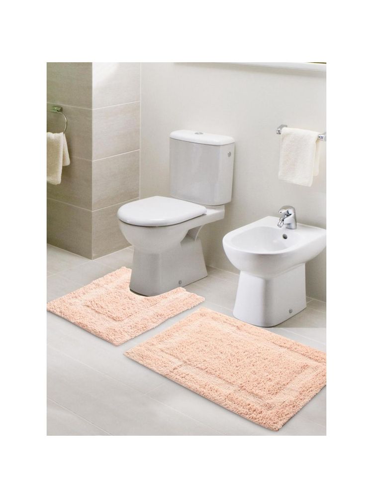 Sashaa World Peach Anti-Skid Solid Bathmats (Pack of 2)-image-48