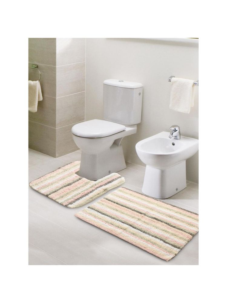 Sashaa World Peach Anti-Skid Solid Bathmats (Pack of 2)-picture-23