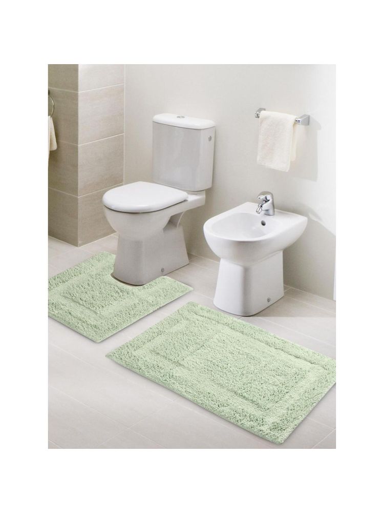 Sashaa World Green Anti-Skid Solid Bathmats (Pack of 2)-picture-18