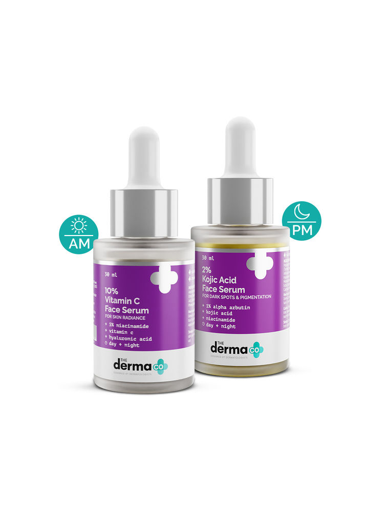 The Derma Co Pigmentation AM PM Regime Combo With Vitamin C(AM) And Kojic(PM)