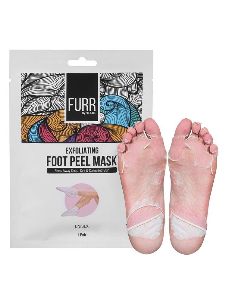 FURR Glycolic & Salicylic Acid Exfoliating Foot Peeling Mask - Reduces Dry Skin