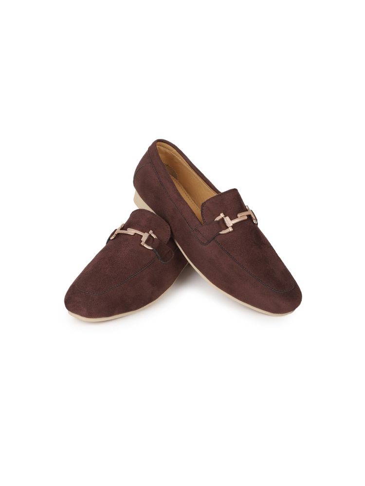 Yoho Brown Bliss Comfortable Loafers for Women-image-8