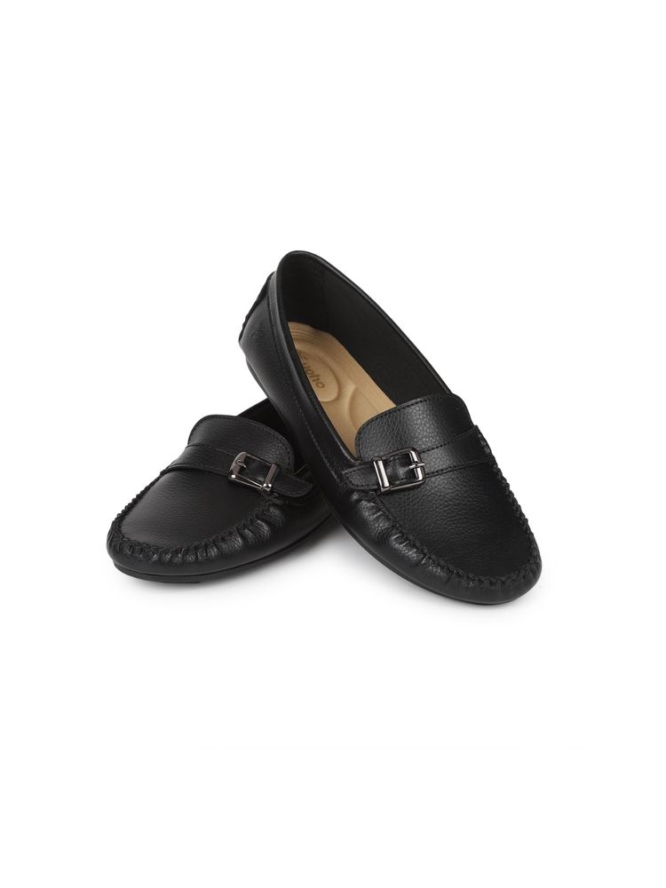 Yoho Black Bliss Comfortable Loafers for Women-picture-26
