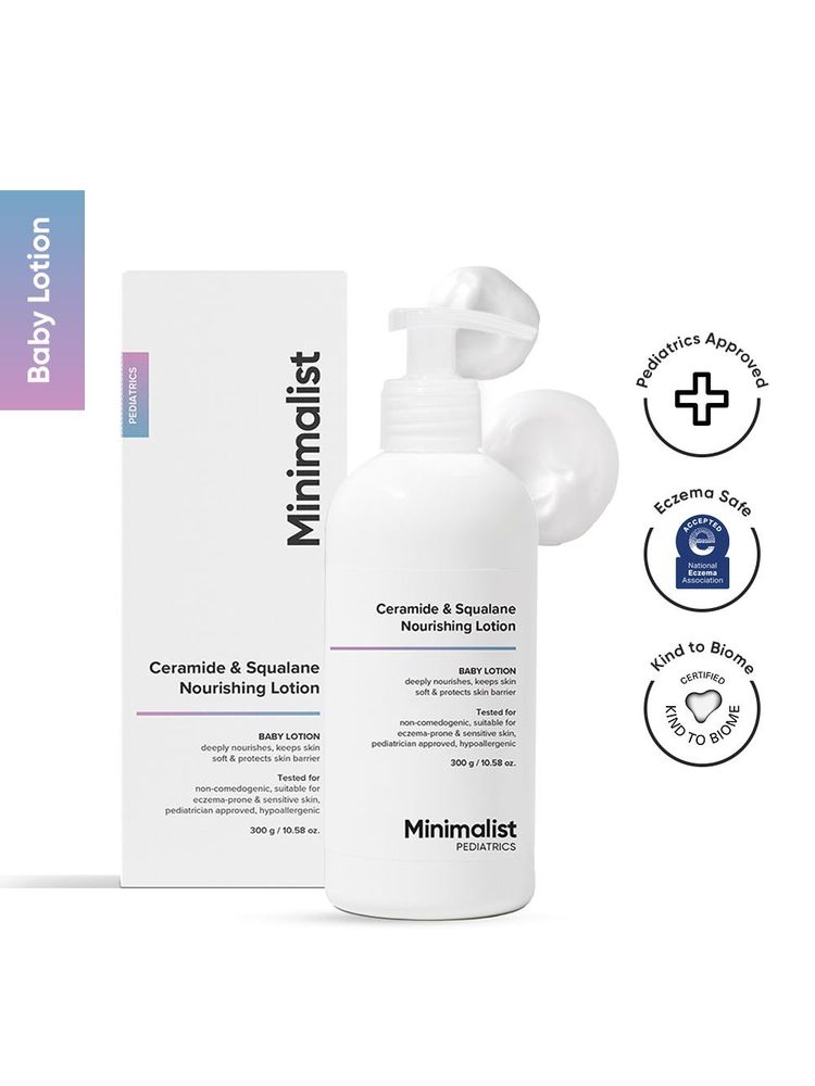 Minimalist Baby Ceramide & Squalane Nourishing Lotion With PH 5.5 - Protects Skin Barrier