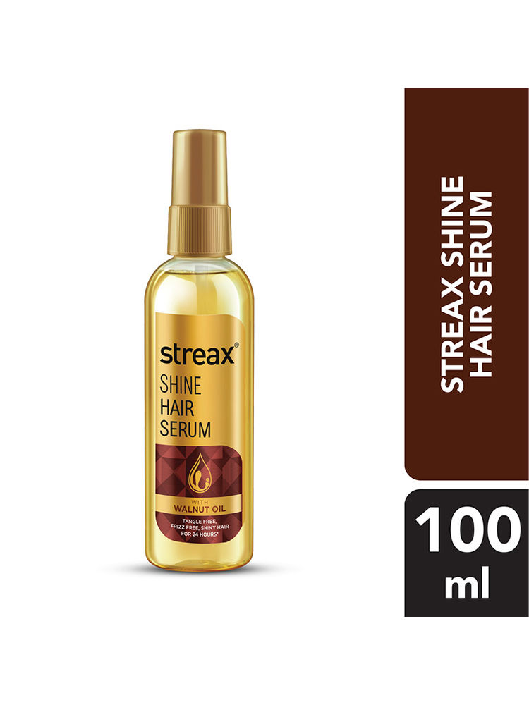 Streax Hair Serum Vitalized with Walnut Oil, For Hair Smoothening & Shine, For Dry & Frizzy Hair