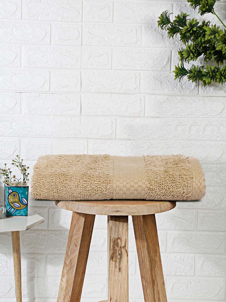 MULBERRY LIVING Terry Luxe 550 Gsm - 100% Cotton Terry Bath Towel - Brown-image-1