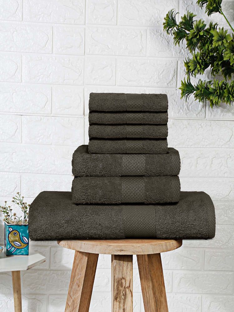 MULBERRY LIVING Terry Luxe 550 Gsm - Bath, 2-Hand, 4-Face Terry Towels - Charcoal Grey-picture-8