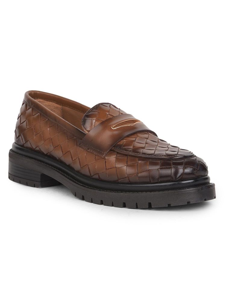 Hush Puppies Women Brown Block Loafers