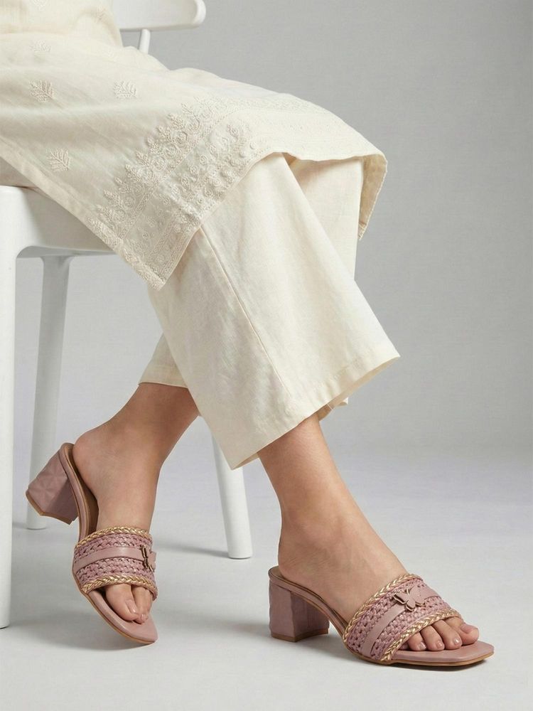 Dollphin Women Pink Elegant Blush Block Heels-picture-15