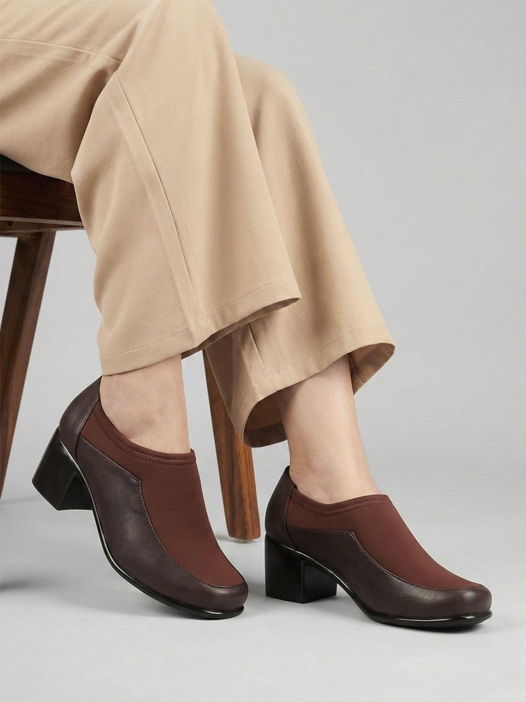 Dollphin Women Brown Block Loafers-picture-27