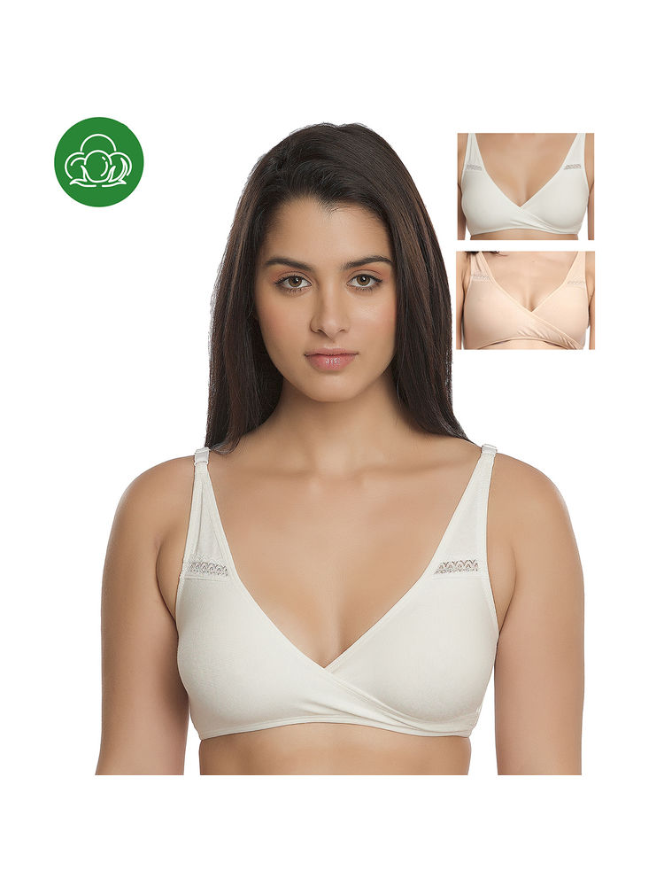 Inner Sense Organic Antimicrobial Sleeping/Feeding Bra Pack Of 3 - Multi-Color-picture-19