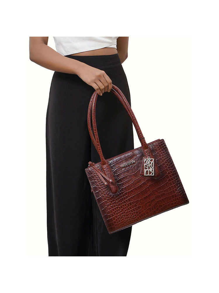Hidesign Casino 02 Red Women's Tote Bag - (30.5 X 8 X 25 Cms) (M)-picture-12
