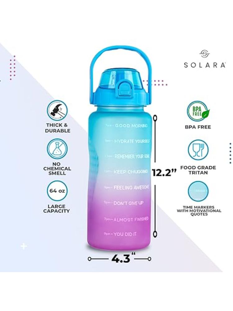 Solara Motivational Water Bottle Multicolor Fuchsia 2L-picture-14