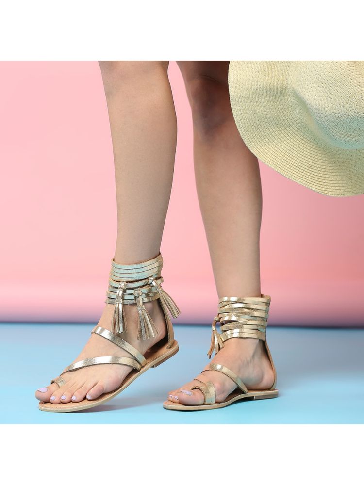 Tao Paris Women Ivy New Gold Sandals-image-13
