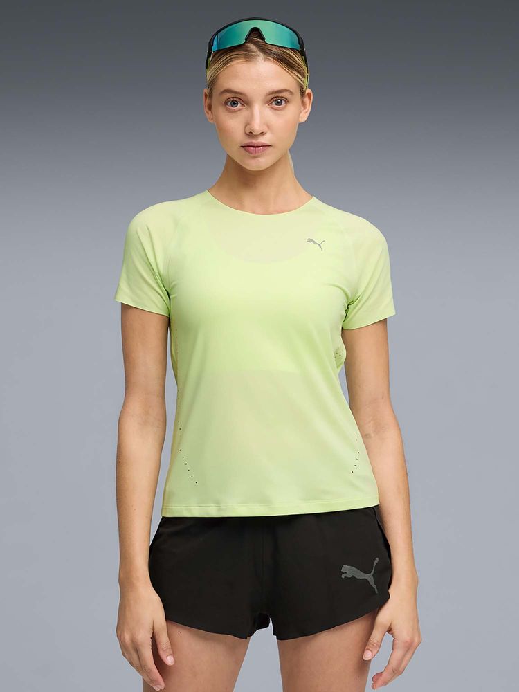 Puma Green Solid Slim T-Shirt-picture-23