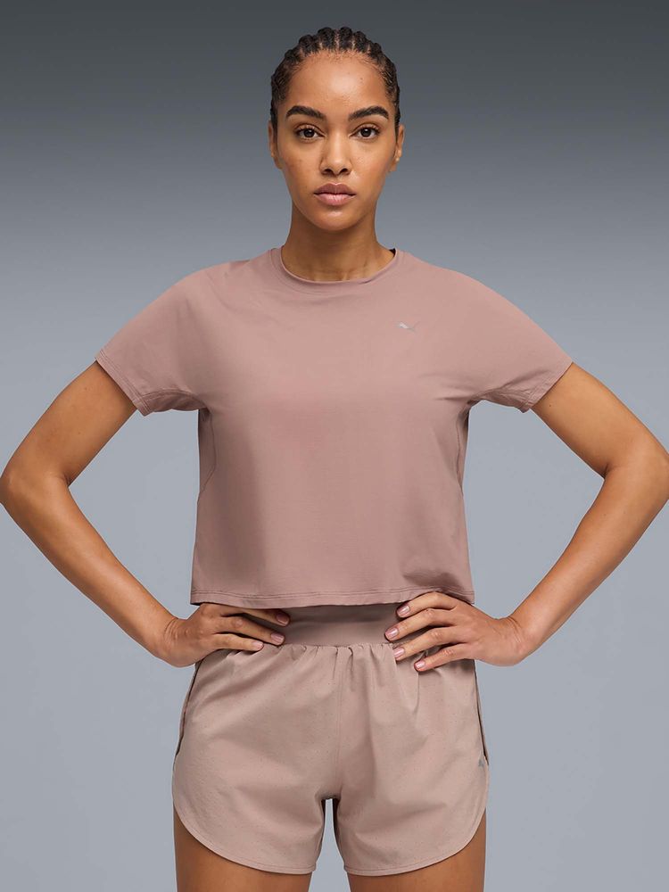 Puma Beige Solid Boxy T-Shirt-picture-12