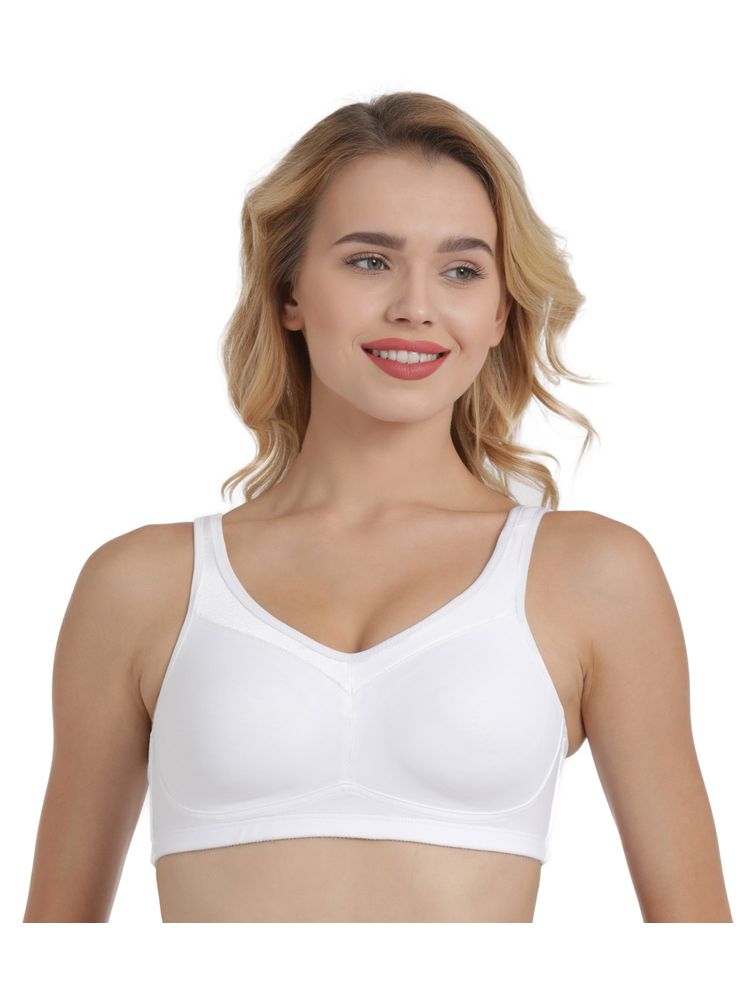 Enamor A112 Smooth Lift Classic Bra - Stretch Cotton Non-Padded Wirefree Full Coverage