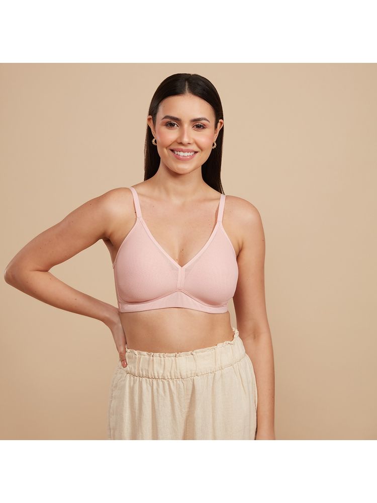 Nykd by Nykaa Ultimate Breathe Triangle T-shirt Bra - NYB226 Pink-picture-14