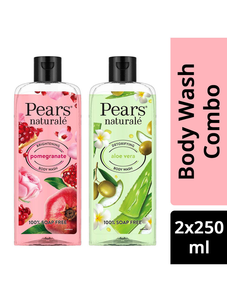 Pears Naturale Detoxifying Aloevera + Brightening Pomegranate Bodywash Combo