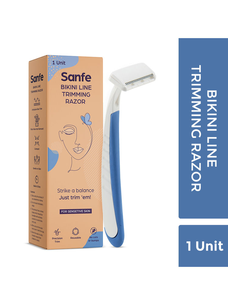 Sanfe Bikini Line Trimming Razor for Women Painless Hair Removal with Stainless Steel Blade