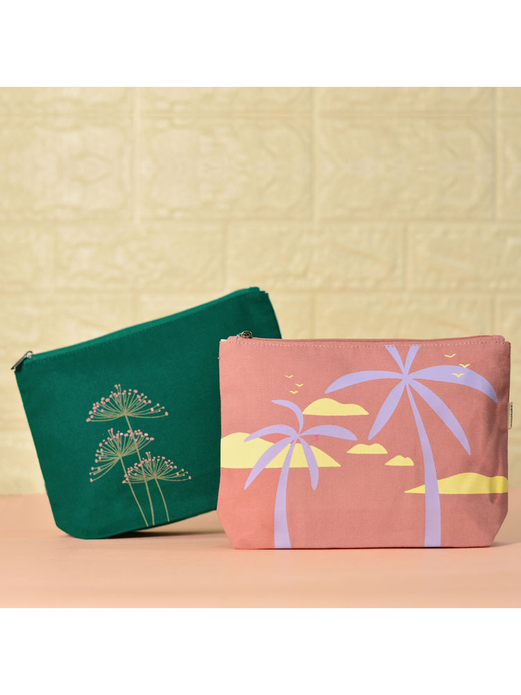 EcoRight Women Cosmetic Pouch (Pack of 2) Multi-Color-picture-19