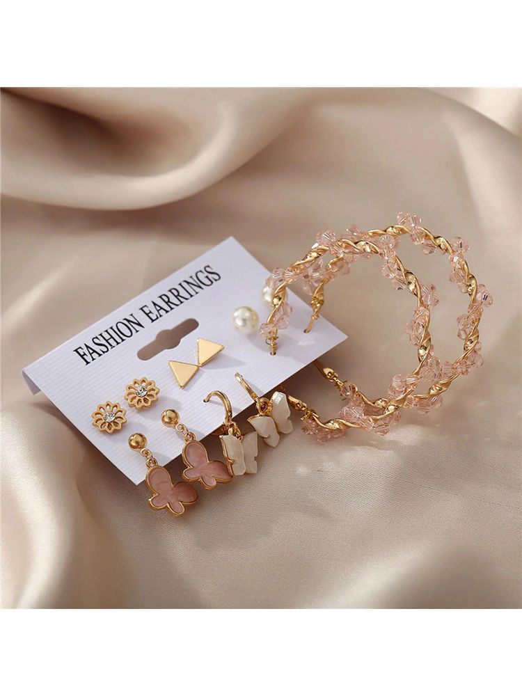 Jewels Galaxy Jewellery For Women Gold Plated Earrings Combo-picture-19