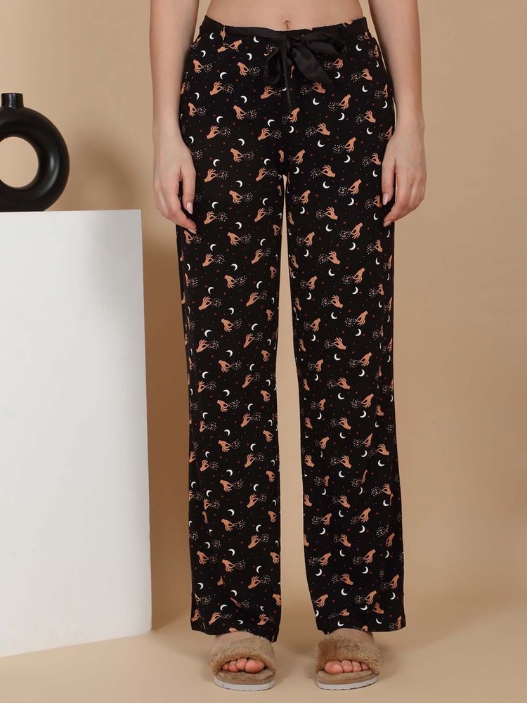 Sweet Dreams Black Printed Comfortable Pyjama-picture-24