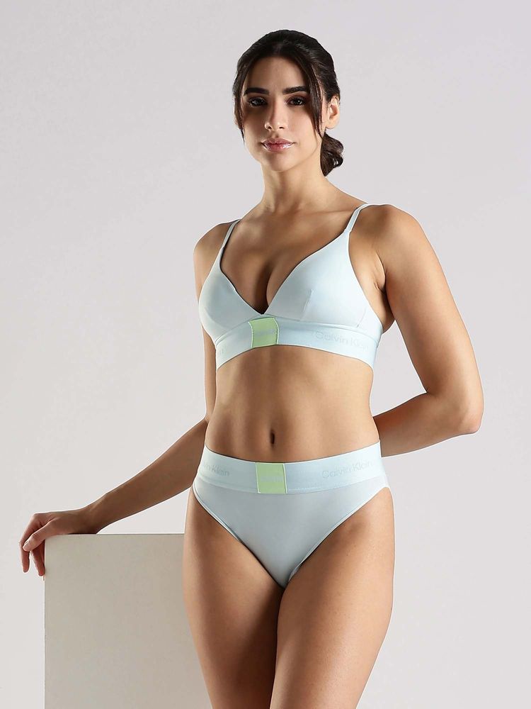 calvin klein fashion Calvin Klein Blue Solid Fitted Bikini Brief-picture-12