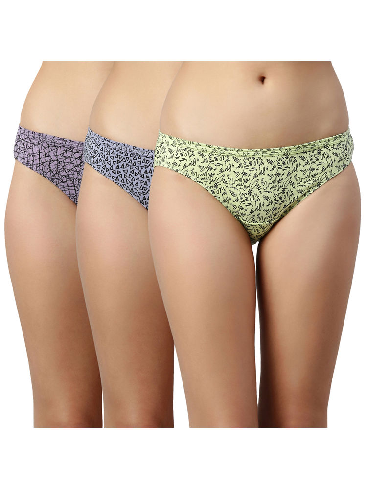 Enamor Cotton Low Waist Bikini Panty Breathable Antimicrobial Stain Release Grip Fit CB03-picture-12