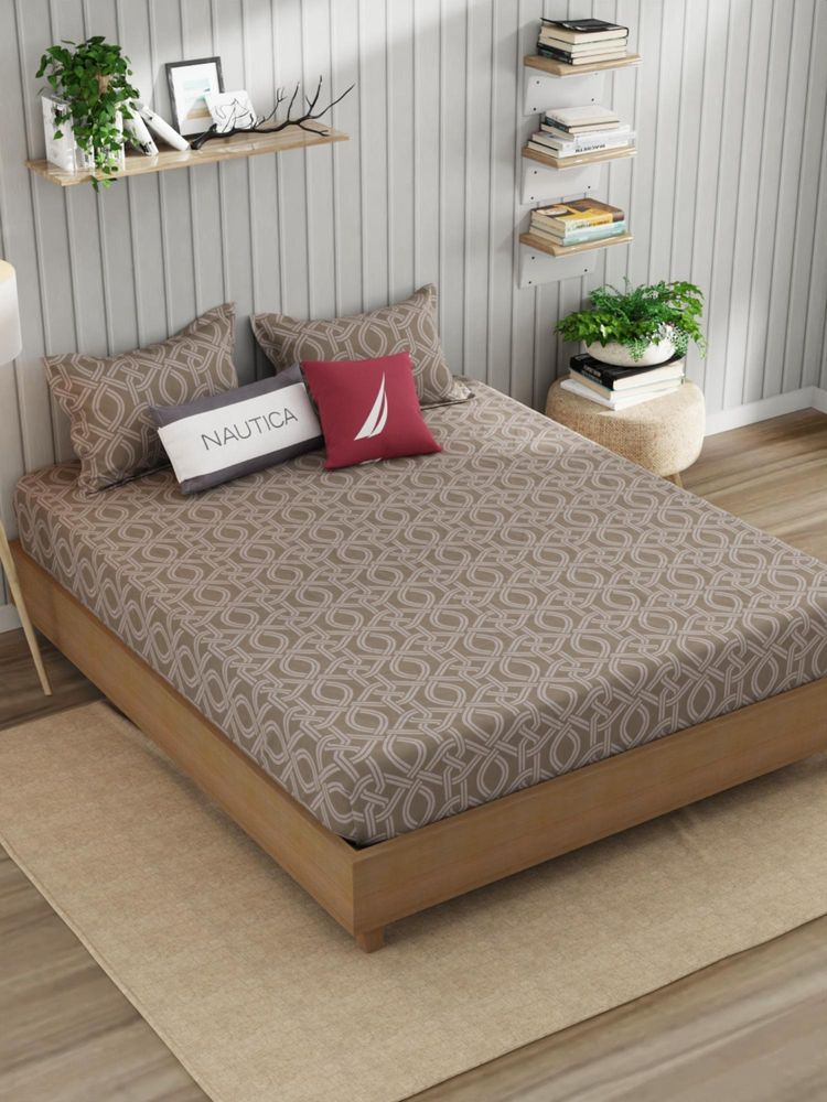 nautica accessories Nautica Super Fine 100% Egyptian Satin Cotton King Bedsheet - Ornamental Plum-picture-27