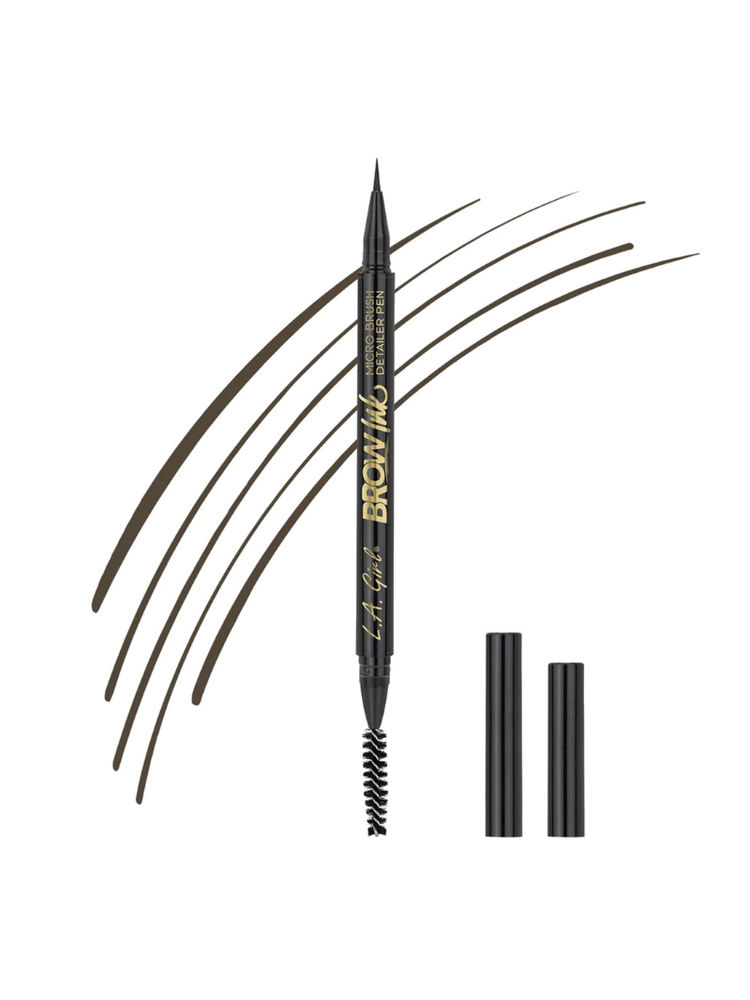 L.A. Girl Brow Ink Micro Brush Detailer Pen - Soft Brown-image-5