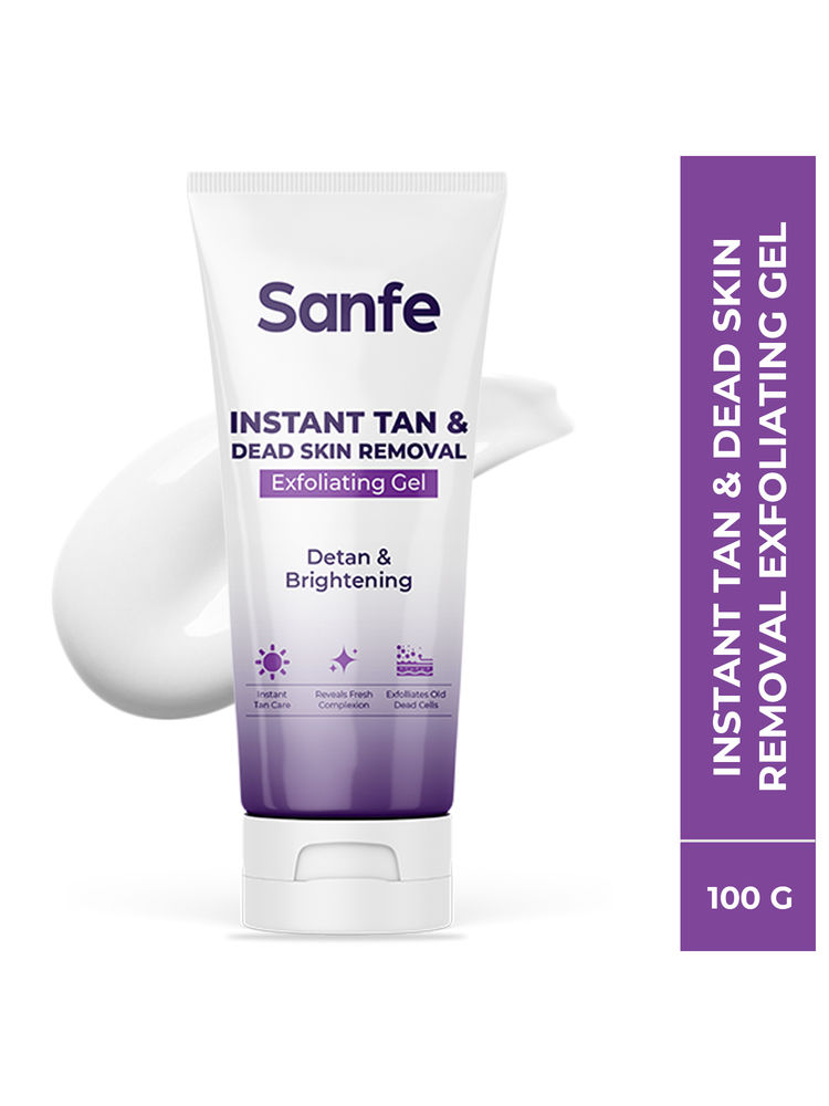 Sanfe Instant Tan & Dead Skin Removal Exfoliating Gel, Removes Dead Skin Body Scrub AHA Exfoliation