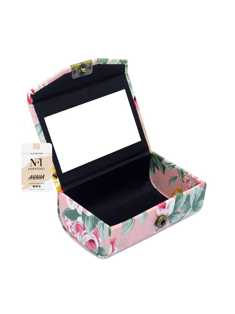 NFI Essentials PU Floral Lipstick Holder with Mirror-picture-45