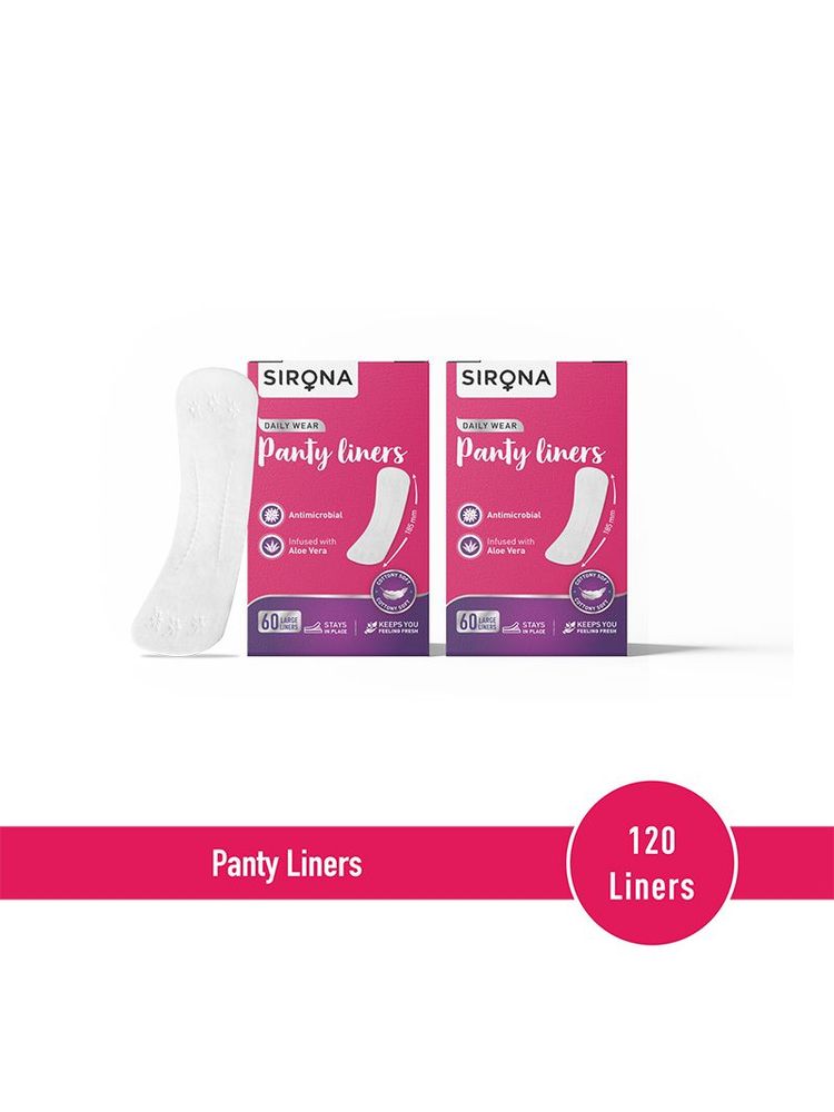 Sirona Dry Comfort Daily Use Panty Liners For Women, L (120 Liners), Soft Cottony Panty Liner Pads-image-11